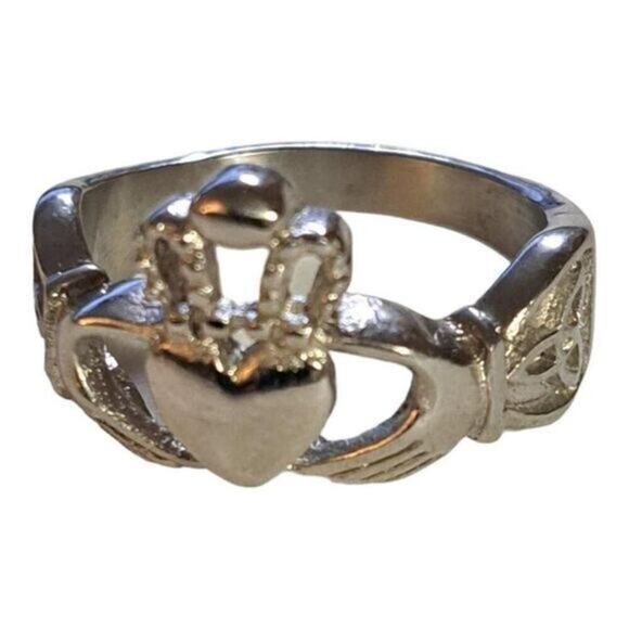 Stainless steel Claddagh ring‎ size  5.5 - Picture 1 of 7